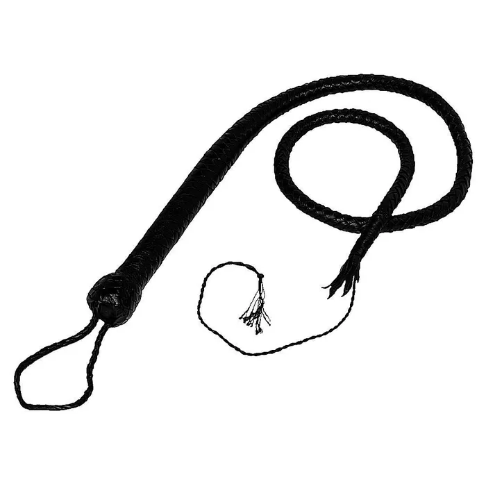 Lederen Single Tail Zweep 120 cm Zwart Kiotos Anal