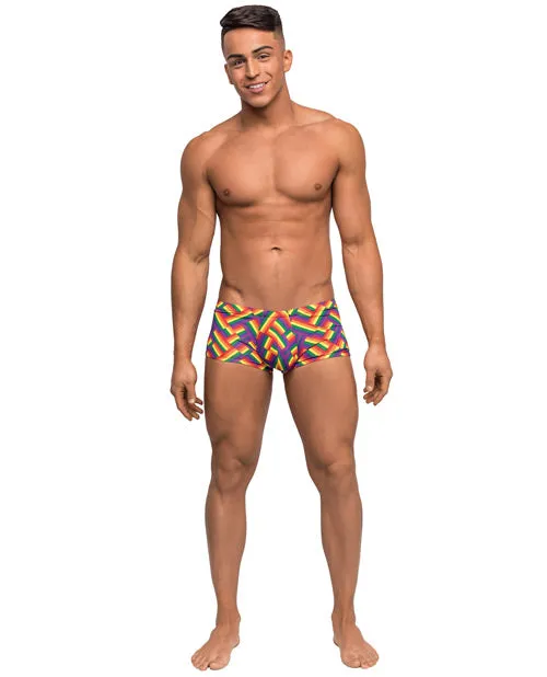 Female Sex Toys | Male Power Lingerie Pride Fest Contoured Pouch Mini Short Rainbow Female Sex Toys | Male Power Lingerie Pride Fest Contoured Pouch Mini Short Rainbow