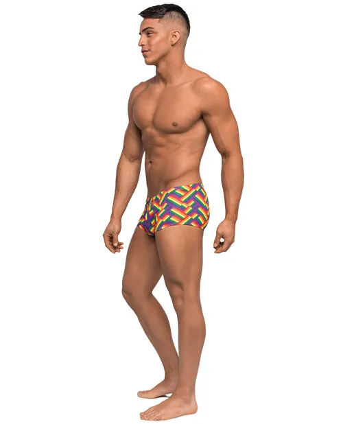 Female Sex Toys | Male Power Lingerie Pride Fest Contoured Pouch Mini Short Rainbow Female Sex Toys | Male Power Lingerie Pride Fest Contoured Pouch Mini Short Rainbow