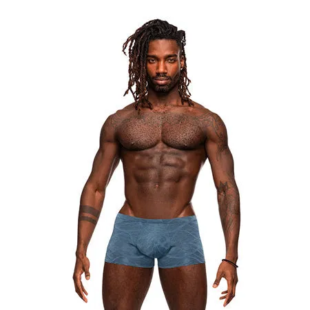 Male Power Lingerie Vibrators Male Power InterMingle Mini Short Blue S