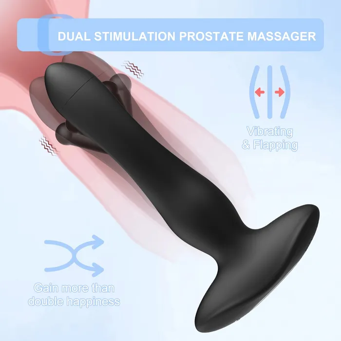 Male Sex Toys | 10-Mode Flapping & Vibrating Prostate Massager with Remote Control - Lovetoyshub