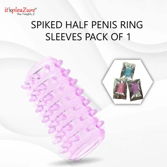 Male Sex Toys ItspleaZure ItspleaZure Spiked Half Penis Ring Sleeves Pack of 1 Male Sex Toys ItspleaZure ItspleaZure Spiked Half Penis Ring Sleeves Pack of 1