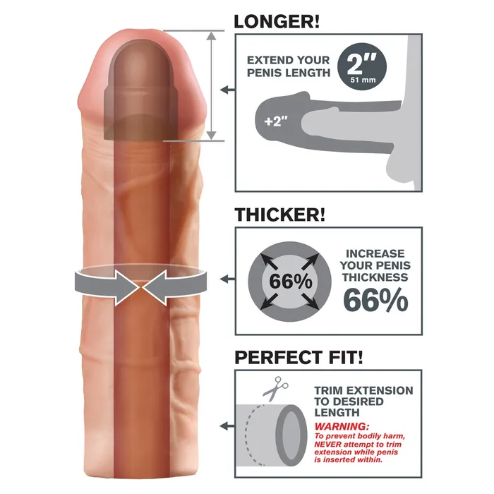 Fantasy XTension Mega 2Inch Extension Flesh Pipedream Anal