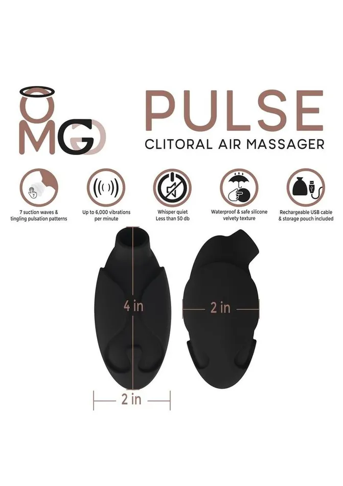 Female Sex Toys OMG Omg Pulse Rechargeable Silicone Clitoral Air Massager