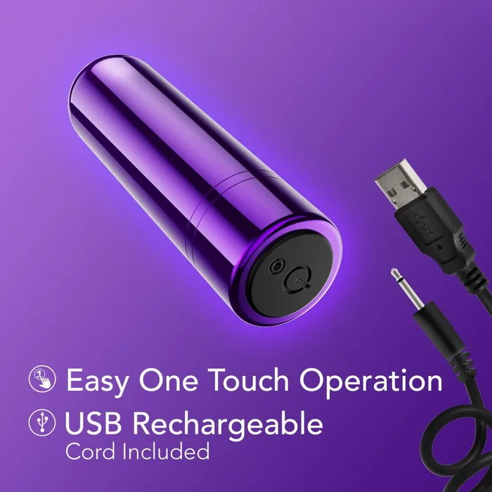 Vibrators Blush Novelties Kool Vibes USB Rechargeable Mini Bullet Grape Purple 64 cm Vibrators Blush Novelties Kool Vibes USB Rechargeable Mini Bullet Grape Purple 64 cm