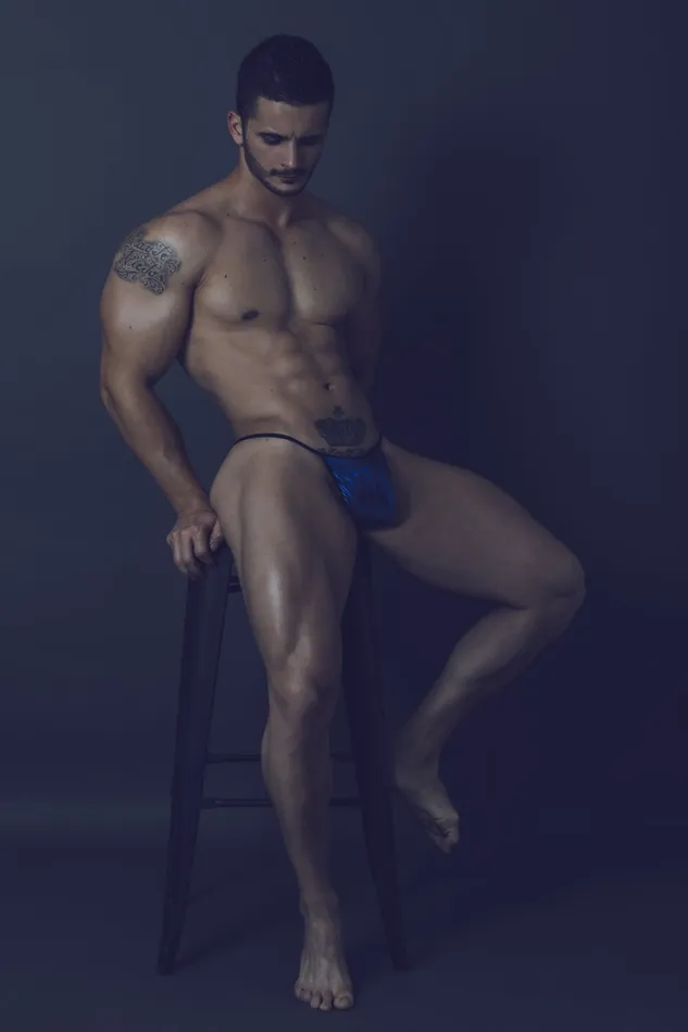 Male Basics Vibrators Mob Mirror G String Blue Lxl