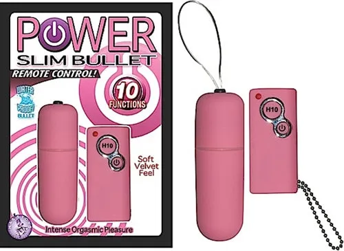 Nasstoys Female Sex Toys Power Slim Bullet Remote Control Pink