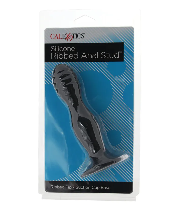 Silicone Ribbed Anal Stud Probe Erotica Adult Toys Male Sex Toys