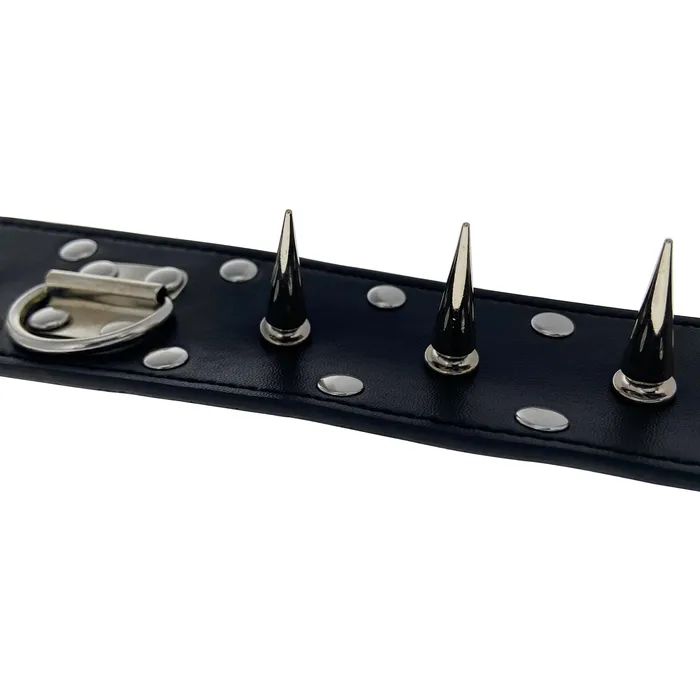 53X COLLAR BLACK PVC WLARGE SPIKES Anal