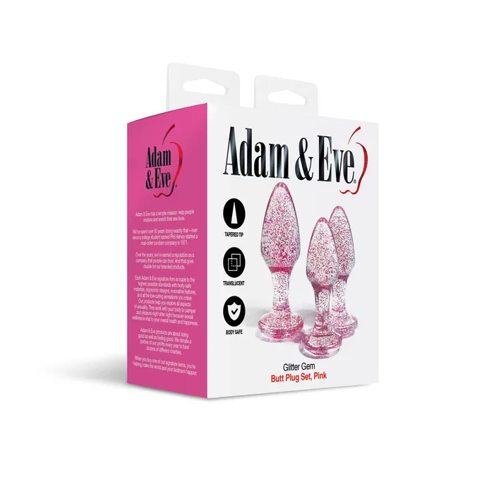 Adam Eve Anal Adam Eve Glitter Gem 3Piece Butt Plug Set Adam Eve Anal Adam Eve Glitter Gem 3Piece Butt Plug Set