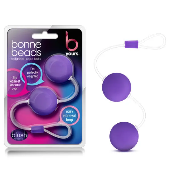 Female Sex Toys Blush Novelties Be Yours Bonne Beads Weighted Kegel Balls Purple