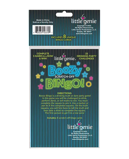Boozy Bingo Scratchoff Game Little Genie Games