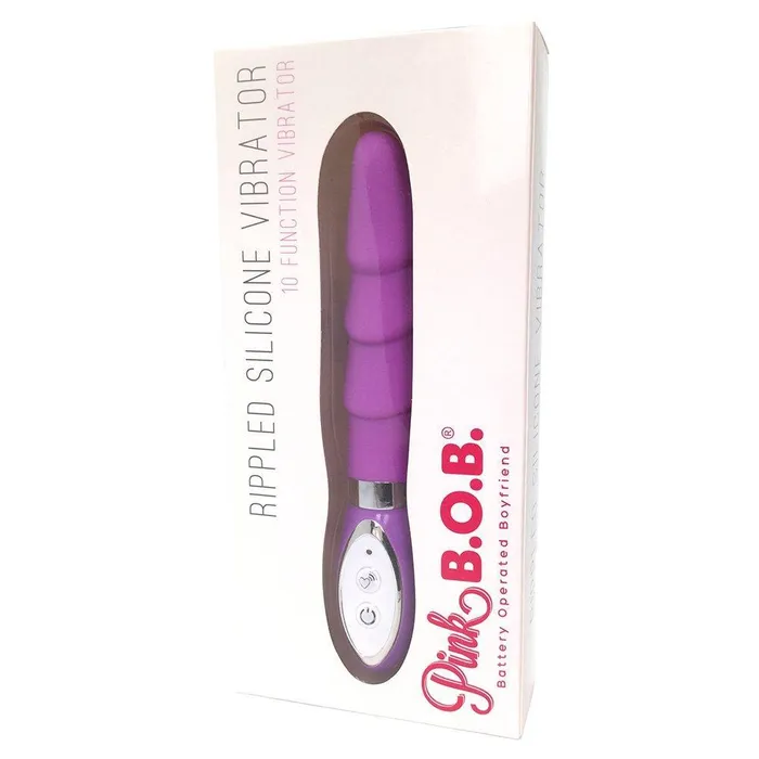 Pink BOB Rippled Silicone Vibrator Female Sex Toys