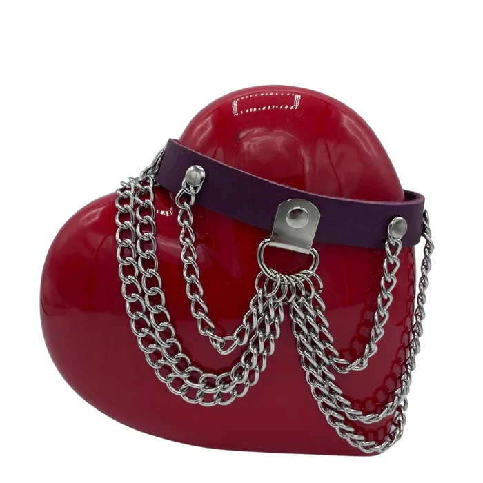 AYLI Restraints Leather and Chain Drape Collar