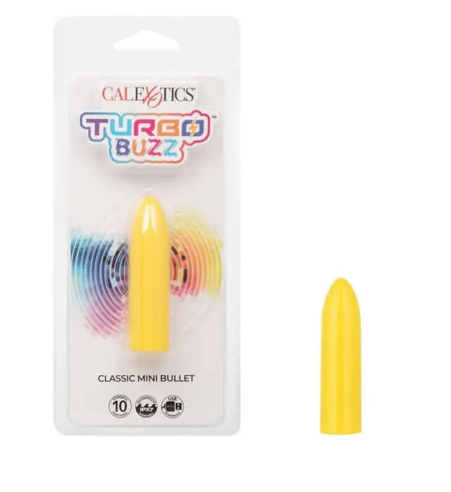 California Exotic Novelties Female Sex Toys Turbo Buzz Classic Mini Bullet Yellow Discreet Powerful 10Function Vibrator California Exotic Novelties Female Sex Toys Turbo Buzz Classic Mini Bullet Yellow Discreet Powerful 10Function Vibrator