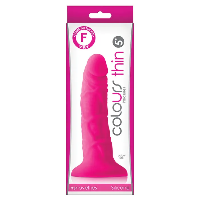 Colours Pleasures Thin DildoPink 5 NS NOVELTIES Dildos