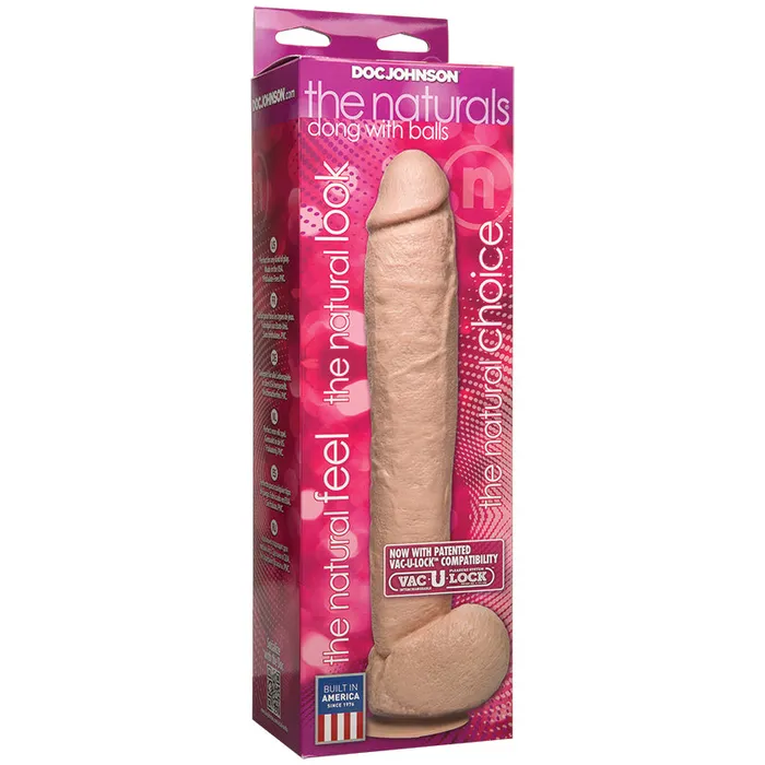 DOC JOHNSON Dildos The Naturals VacULock Dong With Balls 12