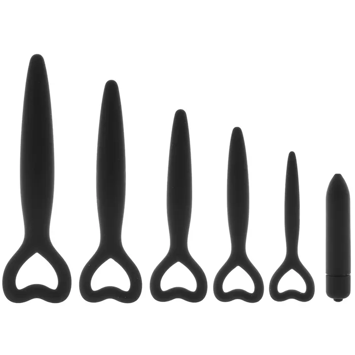 Female Sex Toys Shots Toys Ouch Silicone Vaginal Dilator Set and Bullet in Black Female Sex Toys Shots Toys Ouch Silicone Vaginal Dilator Set and Bullet in Black