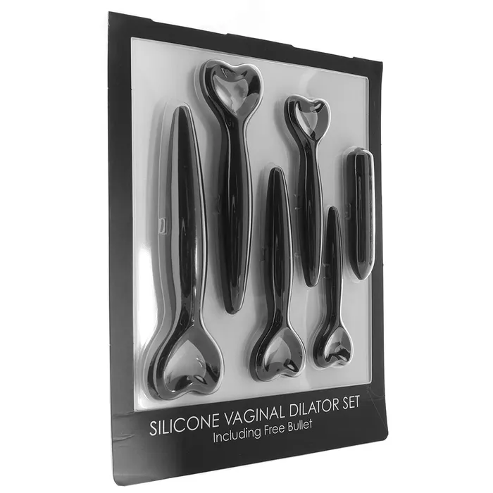 Female Sex Toys Shots Toys Ouch Silicone Vaginal Dilator Set and Bullet in Black Female Sex Toys Shots Toys Ouch Silicone Vaginal Dilator Set and Bullet in Black