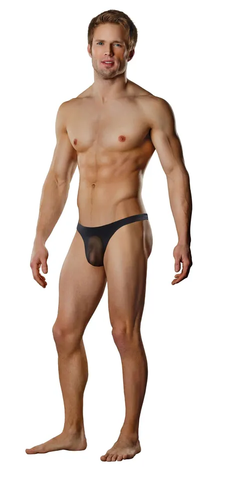 Male Power Lingerie Female Sex Toys Male Power Nylon Spandex Streaker Thong in Black SM A Bold Statement in Mens Intimate Wear