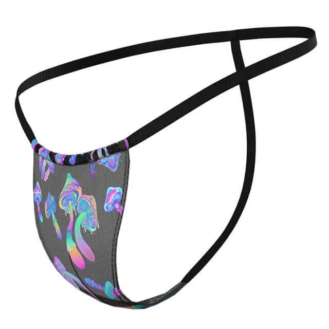 Male Sex Toys Male Power Lingerie Hazy Dayz Posing Strap with Mushroom Print Ultra Soft and Breathable Microfiber