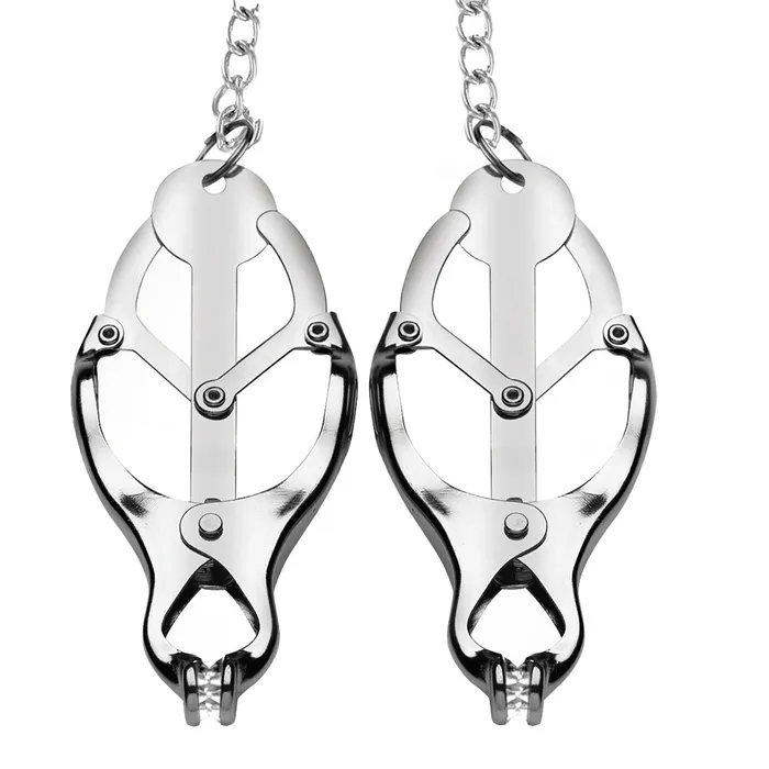 Master Series Tyrant Spiked Clover Nipple Clamps XR Brands Male Sex Toys
