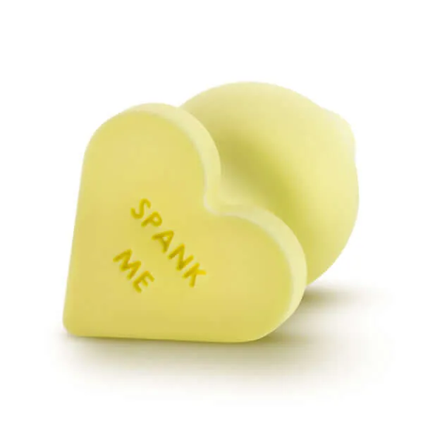 Naughty Candy Heart Spank Me Yellow Blush Novelties Vibrators