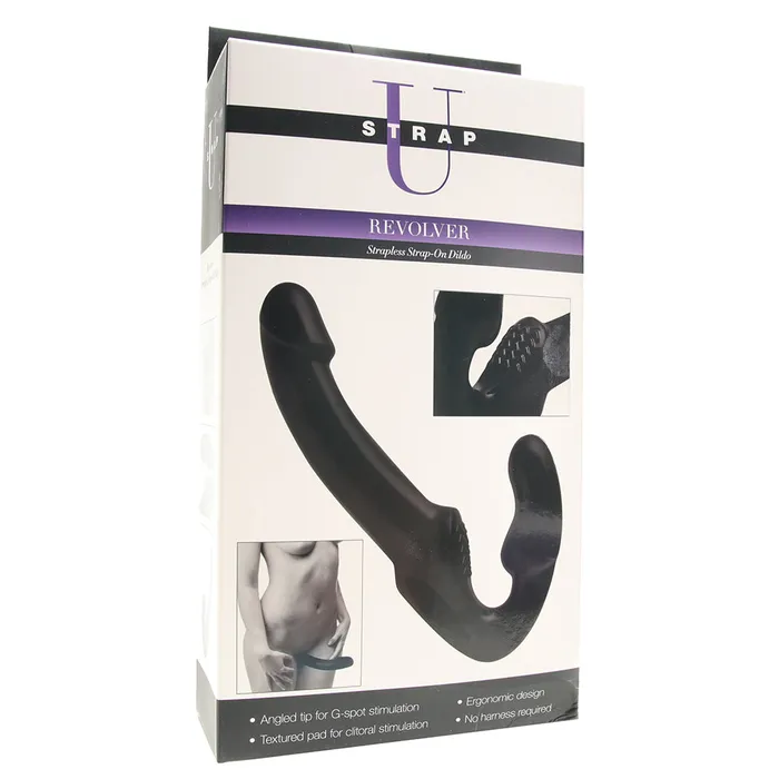Strap U Revolver Strapless StrapOn Dildo in Black XR Brands Female Sex Toys Strap U Revolver Strapless StrapOn Dildo in Black XR Brands Female Sex Toys