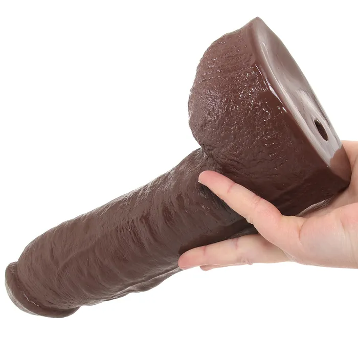 VacULock Dildos Hung 125 Inch VacULock Dildo in Brown