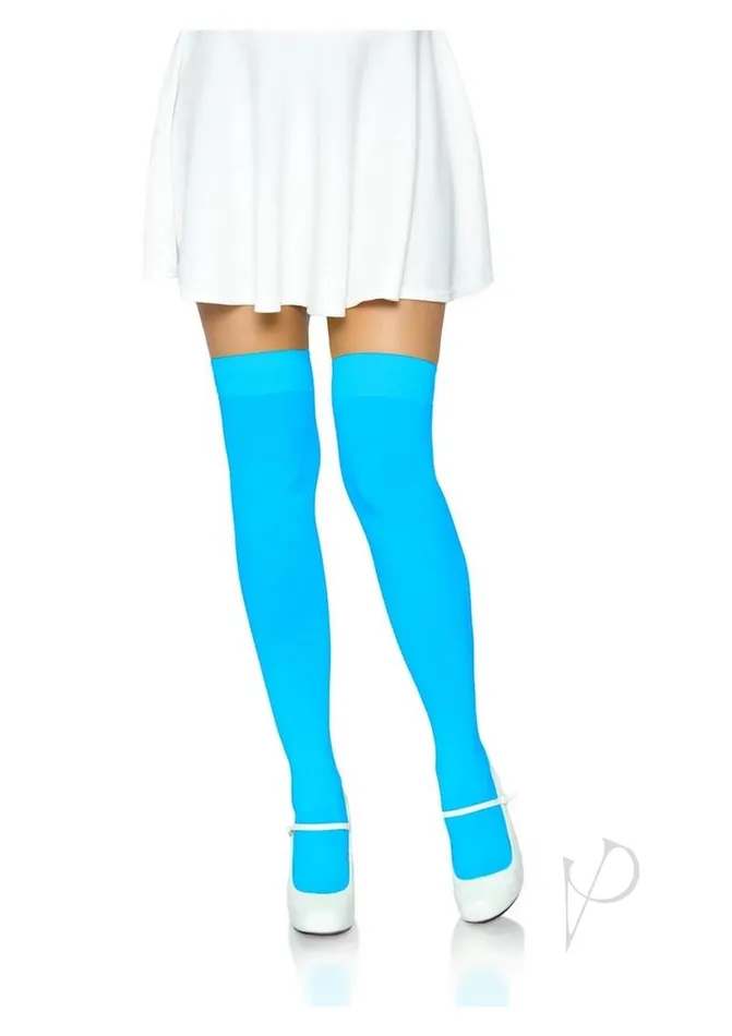 Vibrators Luna Thigh High Stockings Neon Blue Sexy Hosiery by Leg Avenue Leg Avenue Inc Vibrators Luna Thigh High Stockings Neon Blue Sexy Hosiery by Leg Avenue Leg Avenue Inc