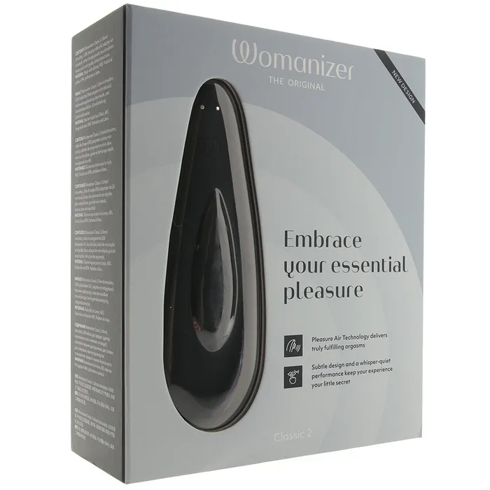 Womanizer Classic 2 Pleasure Air Stimulator in Black Womanizer Female Sex Toys