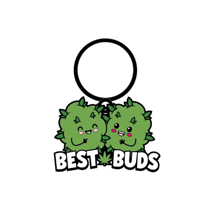 Wood Rocket Vibrators Weed Best Buds Enamel Keychain