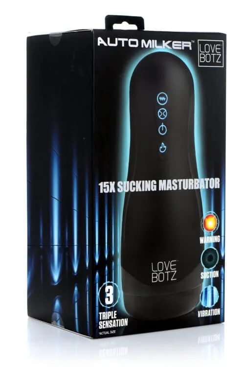 XR Brands Experience Sensational Pleasure Lovebotz Auto Milker 15X Sucking Male Masturbator Male Sex Toys XR Brands Experience Sensational Pleasure Lovebotz Auto Milker 15X Sucking Male Masturbator Male Sex Toys