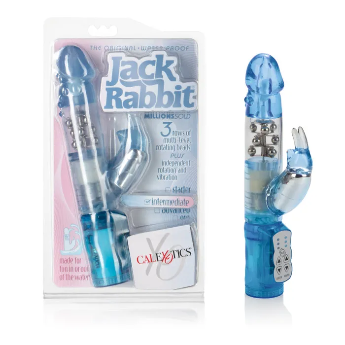 Waterproof Jack Rabbit Floating Beads Blue CalExotics Vibrators